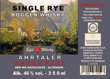 Lade das Bild in den Galerie-Viewer, 07 - EIFEL WHISKY SINGLE RYE Reserve "Ahrtaler" "OMEGA FASS" 350 ML - 46%VA