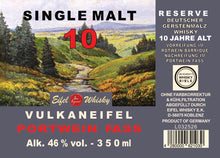 Lade das Bild in den Galerie-Viewer, 09 - EIFEL WHISKY SINGLE MALT 10 JAHRE "Vulkaneifel" "Port Cask" 350 ML - 46%VA