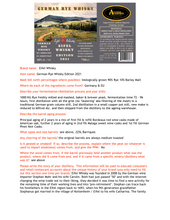 Lade das Bild in den Galerie-Viewer, "2021 USA EDITION" - limitierte 700 ML Abfüllung - GERMAN RYE WHISKY (Deutscher Roggen Whisky)