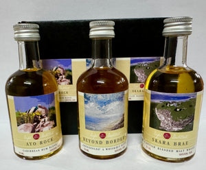 "2011" - "MINIATUREN" TRIO aus den Anfangzeiten von Eifel Whisky - 3X50 ML in Box - 50%VA