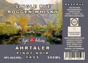 07 - EIFEL WHISKY SINGLE RYE Reserve "Ahrtaler" "Pinot Noir Cask" 350 ML - 46%VA