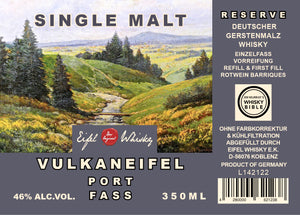 09 - EIFEL WHISKY SINGLE MALT Reserve "Vulkaneifel" "Port Cask" 350 ML - 49,5%VA