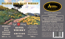 Lade das Bild in den Galerie-Viewer, &quot;2021 USA EDITION&quot; -  GERMAN  DUO MALT PEATED WHISKY 700 ML - 94/100 P. !
